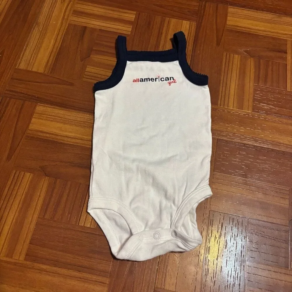 Carters All American Girl Tank‎ Bodysuit Size 3-6 Months